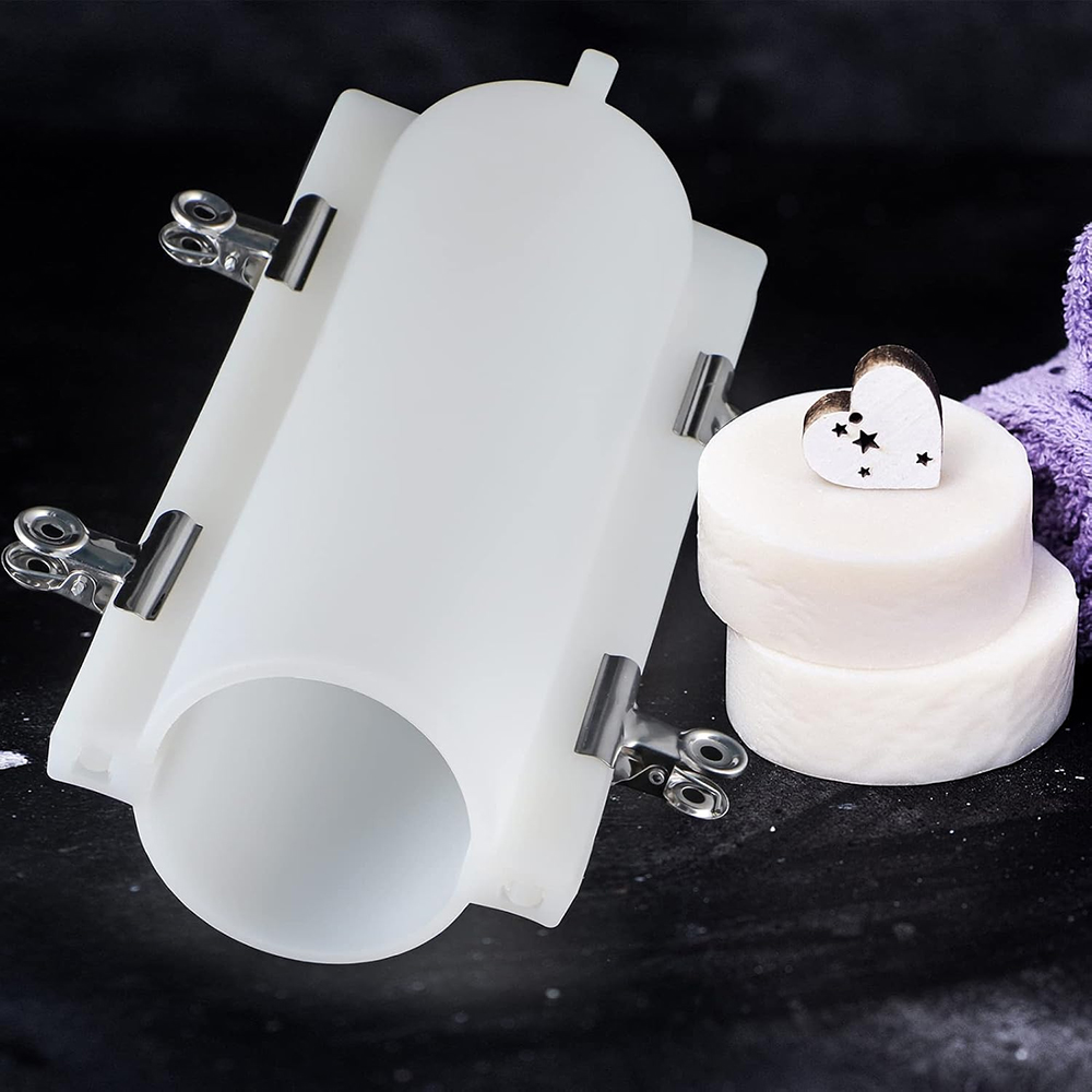 Candle Supplies Shop - Cetakan Sabun Silinder Besar dengan Klip,