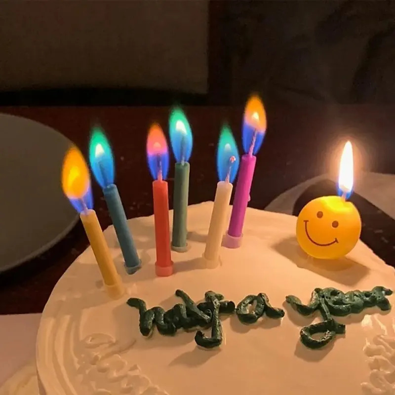 Candle Surprise - Lilin Api Warna-warni Warna-warni, Paket 5/12,