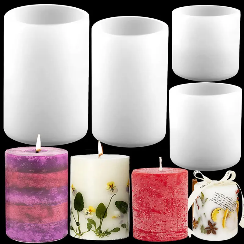 Candle Supplies In Bulk - Cetakan Lilin Silikon Silinder Cetakan Resin
