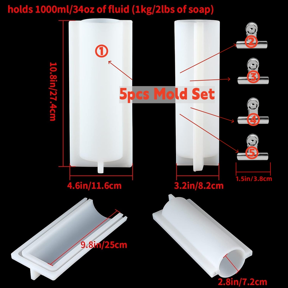 Cetakan Sabun Silinder Besar d - Candle Supplies Shop ulasan dan harga