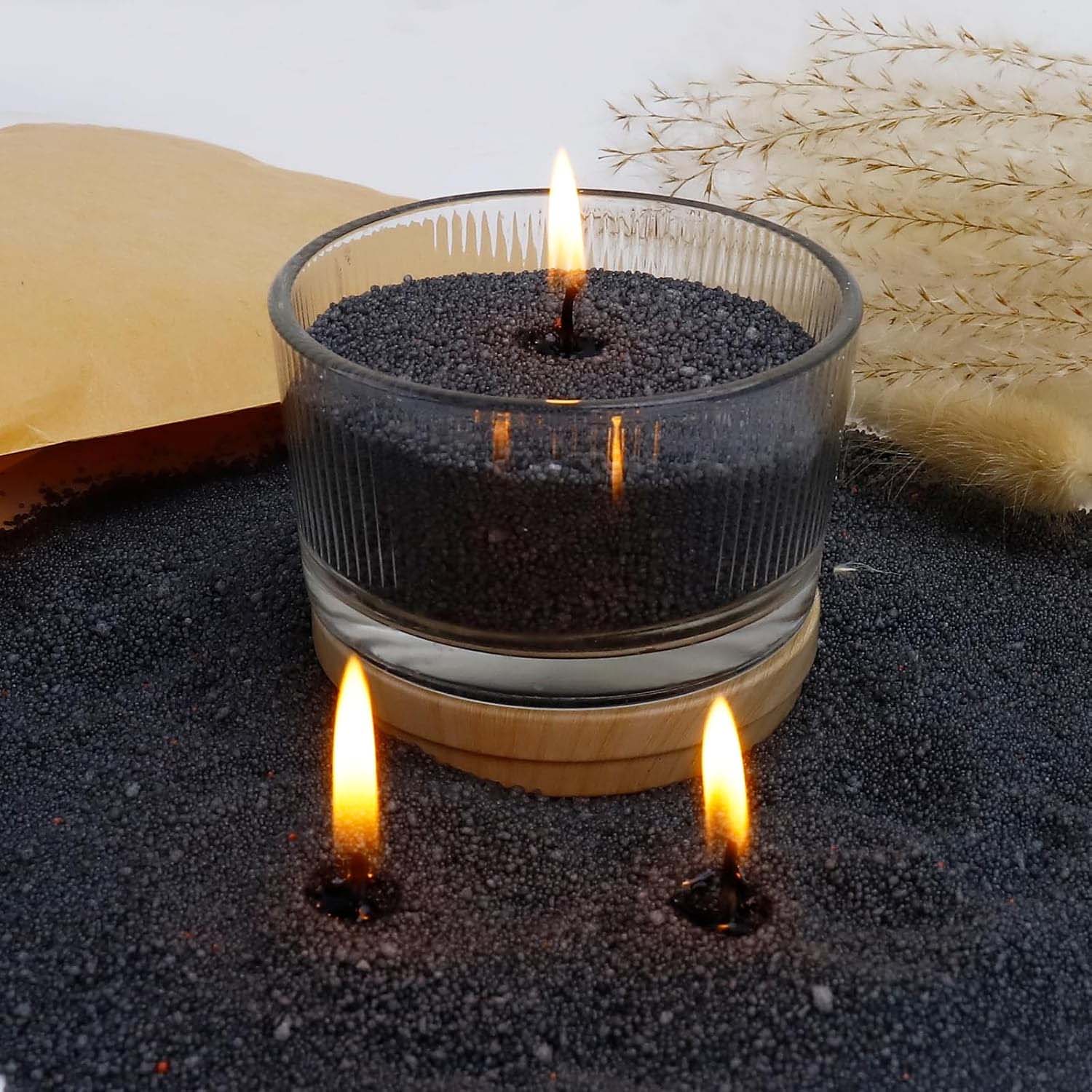 Pasir Lilin Hitam dengan Sumbu - Candle Supplies In Bulk ulasan dan harga
