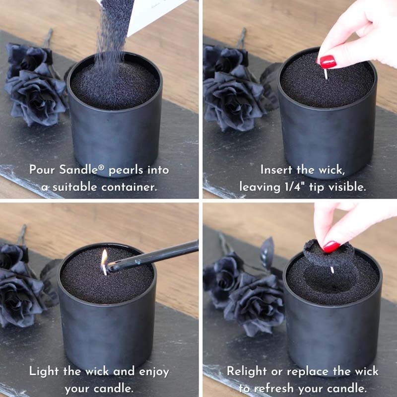 Pasir Lilin Hitam dengan Sumbu - Candle Supplies In Bulk ulasan dan harga
